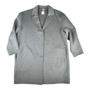 GAP Women's Unlined Soft Wool Blend Long Car Topcoat Grey Size XL $228 MSRP